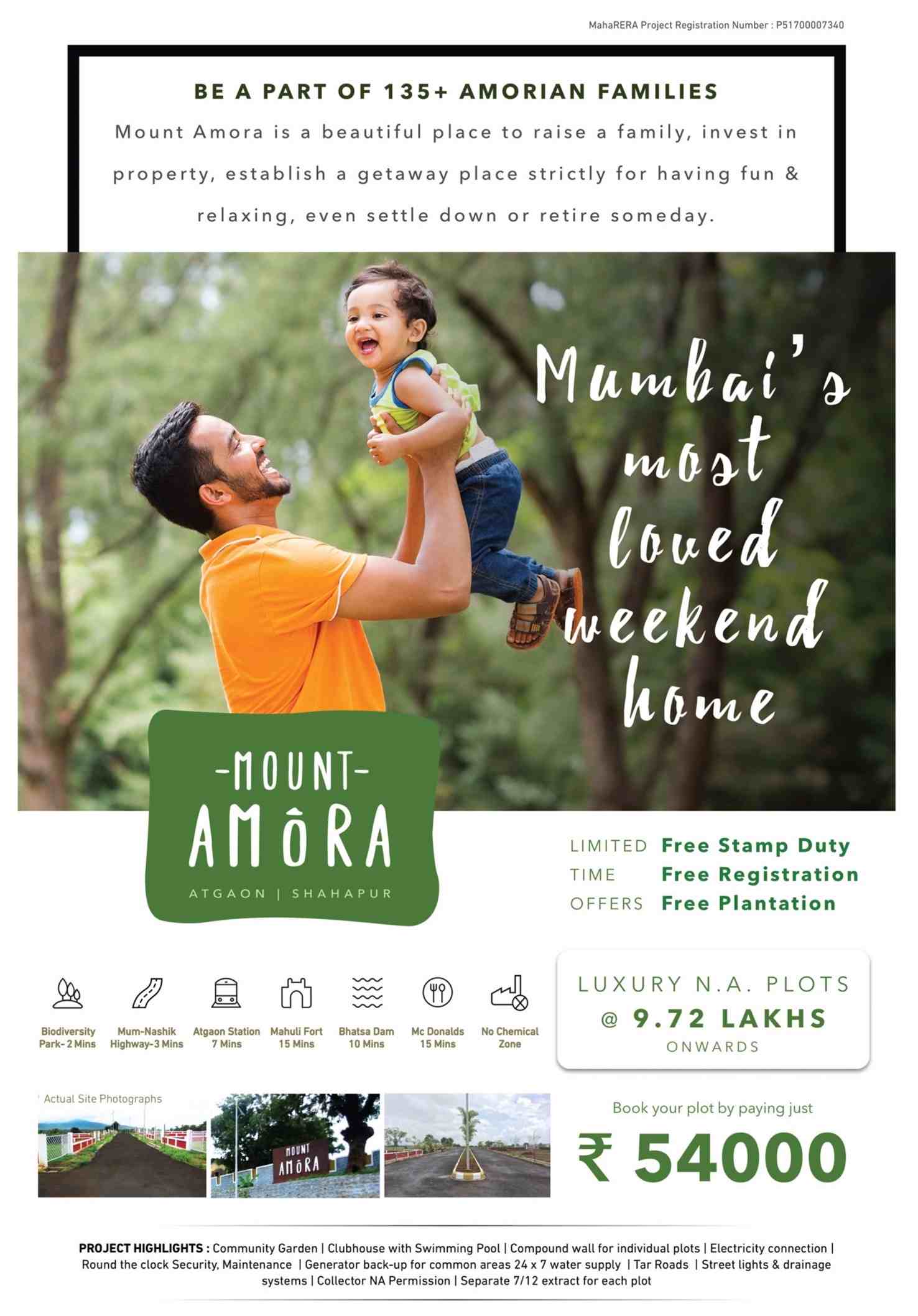 Live in Mumbai's most loved weekend home at Wings Mount Amora Update